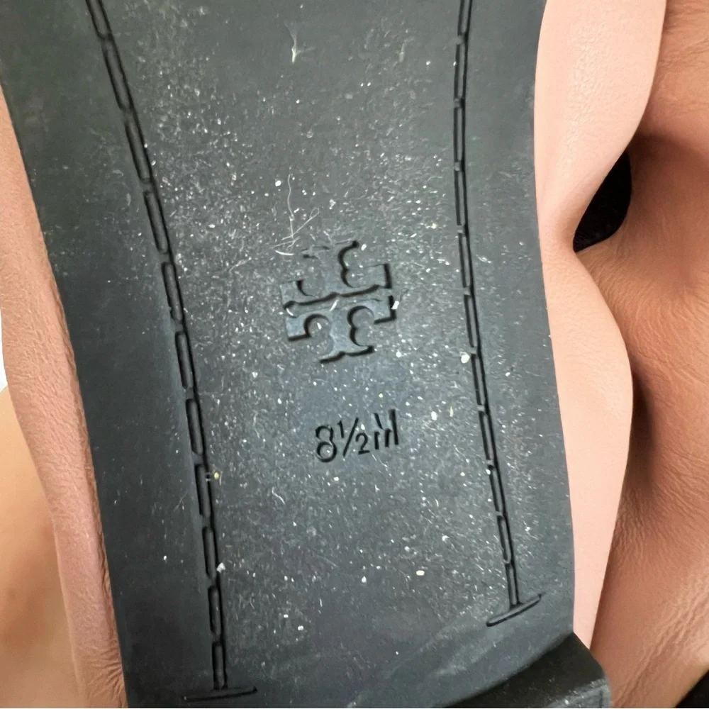 Tory Burch SOFT SCRUNCH BALLET Flat
NAPPA LEATHER GROSSGRAIN 
MEADOWSWEET Sz 8.5 - Picture 9 of 12